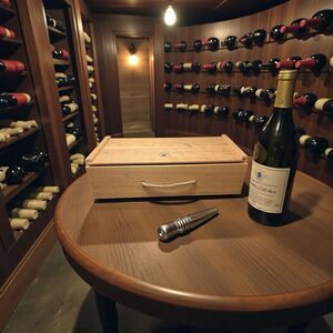 Wine or Olive Oil & Wine Vinegar Solid Wood Presentation Box Storage